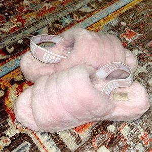 Womens UGG Fluff Yeah Slide Sandal light pink